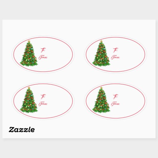 Kerst vakantie cadeau Label Sticker (Vel)