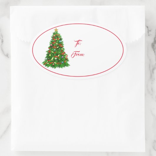 Kerst vakantie cadeau Label Sticker (Tas)