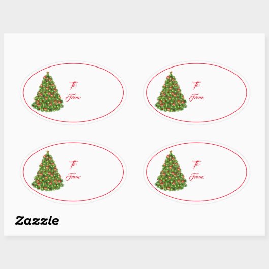 Kerst vakantie cadeau Label Sticker (Vel)
