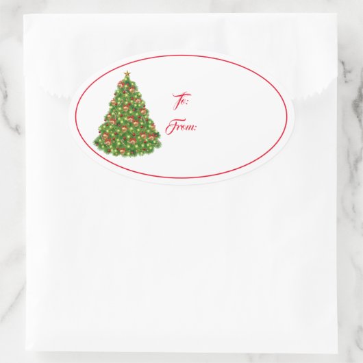 Kerst vakantie cadeau Label Sticker (Tas)