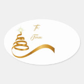 Kerst vakantie cadeau Label Sticker (Voorkant)