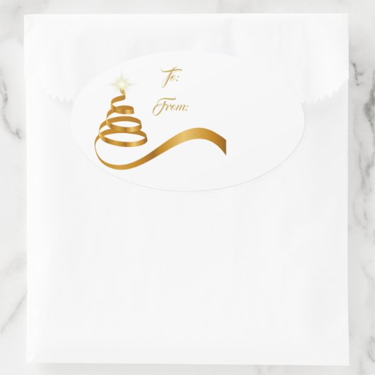 Kerst vakantie cadeau Label Sticker (Tas)