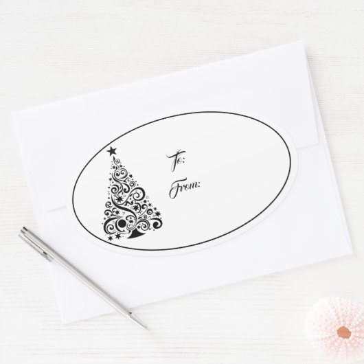 Kerst vakantie cadeau Label Sticker (Envelop)