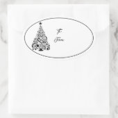 Kerst vakantie cadeau Label Sticker (Tas)