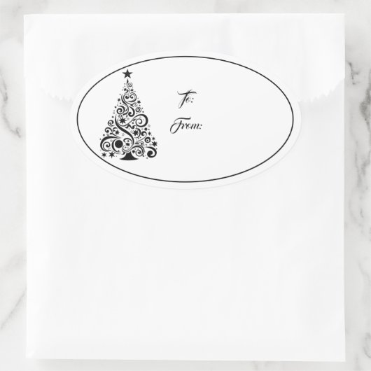 Kerst vakantie cadeau Label Sticker (Tas)