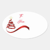 Kerst vakantie cadeau Label Sticker (Voorkant)