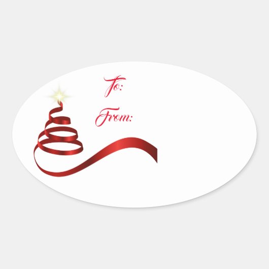 Kerst vakantie cadeau Label Sticker (Voorkant)
