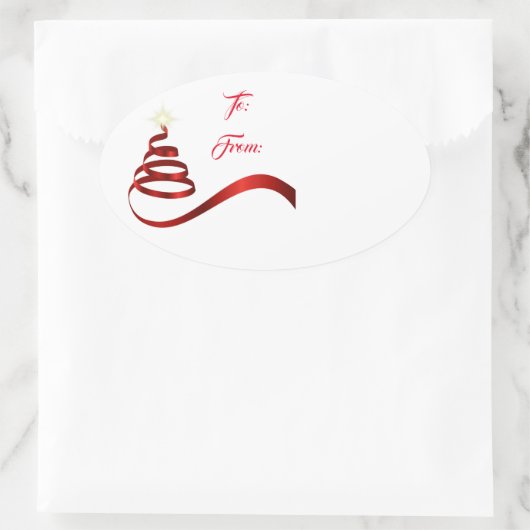 Kerst vakantie cadeau Label Sticker (Tas)