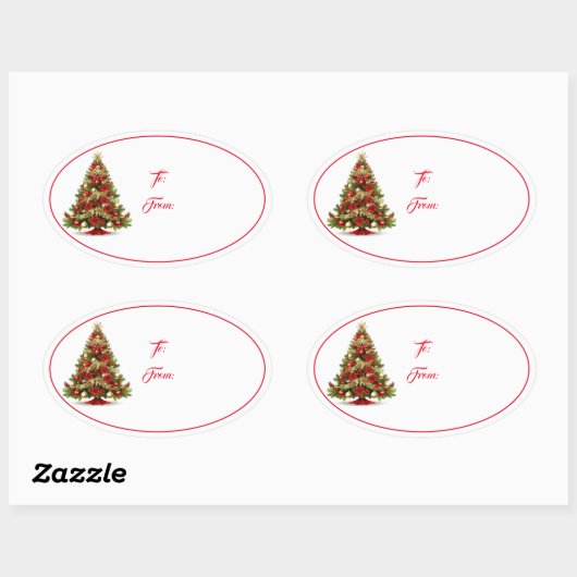 Kerst vakantie cadeau Label Sticker (Vel)