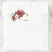 Kerst vakantie cadeau Label Sticker (Tas)