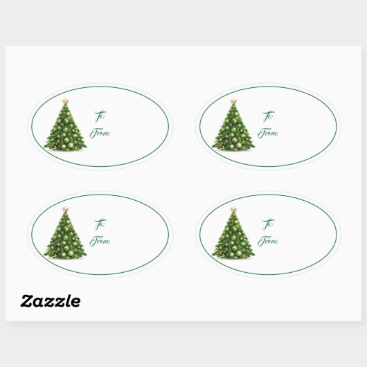 Kerst vakantie cadeau Label Sticker (Vel)