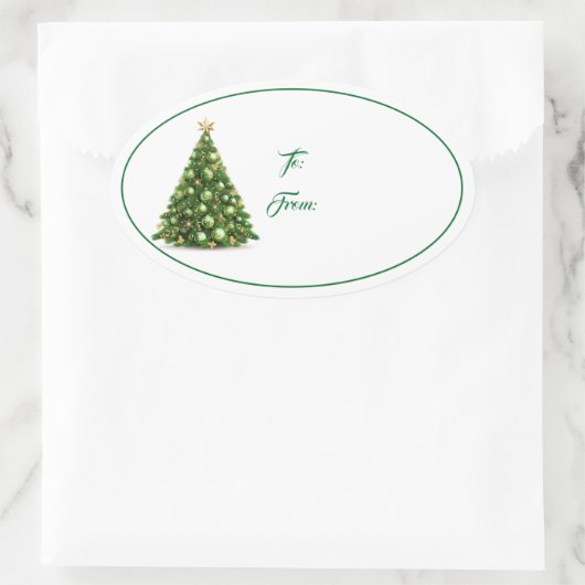 Kerst vakantie cadeau Label Sticker (Tas)