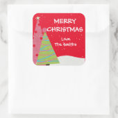 Kerst vakantie cadeau Label Sticker (Tas)