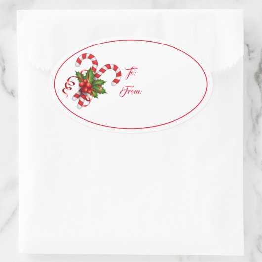 Kerst vakantie cadeau Label Sticker (Tas)