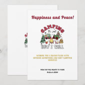 Kerst Vakantie Camper Trailer Outdoor Adventure Feestdagenkaart (Voorkant / Achterkant)