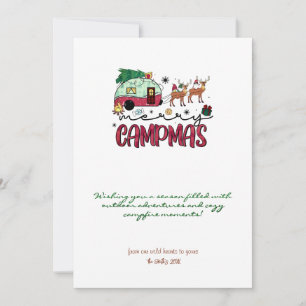 Kerst Vakantie Camper Trailer Outdoor Adventure Feestdagenkaart