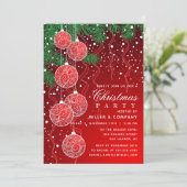 Kerst Vakantie Chic Corporate Party Uitnodigingen (Staand voorkant)