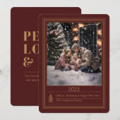 Kerst & Vakantie Classic Groeten Kaart (Voorkant / Achterkant)