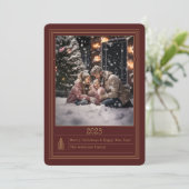 Kerst & Vakantie Classic Groeten Kaart (Staand voorkant)