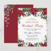 Kerst Vakantie Cocktail Party Invitation Kaart (Voorkant / Achterkant)