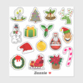 Kerst Vakantie Decoratie Sticker Set (Vel)