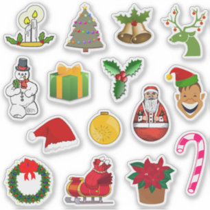 Kerst Vakantie Decoratie Sticker Set