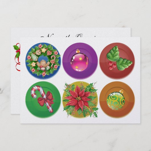 Kerst / Vakantie diner uitnodiging (Voorkant / Achterkant)