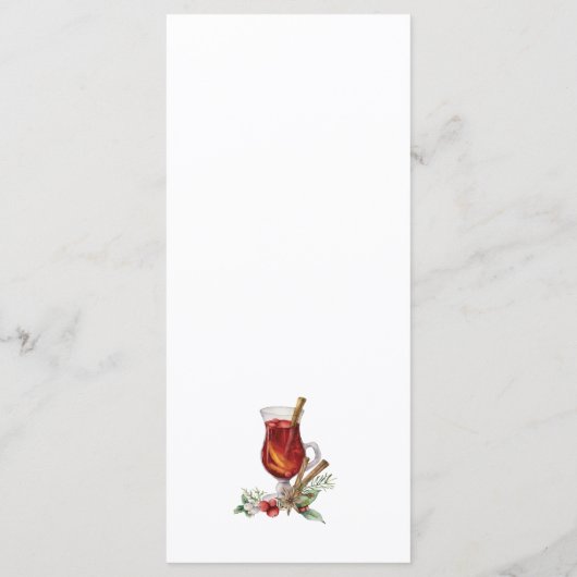 Kerst vakantie Drink Design Flat Menu (Achterkant)