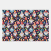 Kerst vakantie elf patroon inpakpapier vel (Voorkant 3)