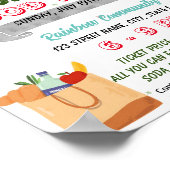 Kerst vakantie eten Drive event sjabloon Poster (Hoek)