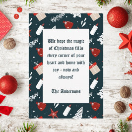 Kerst vakantie familie kaart leuke illustratie