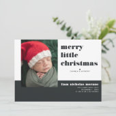 Kerst Vakantie Geboorte Aankondiging (Staand voorkant)