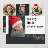 Kerst Vakantie Geboorte Aankondiging (Voorkant / Achterkant)