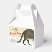 Kerst vakantie gepersonaliseerde cookie behandelen bedankdoosjes (Achterkant)