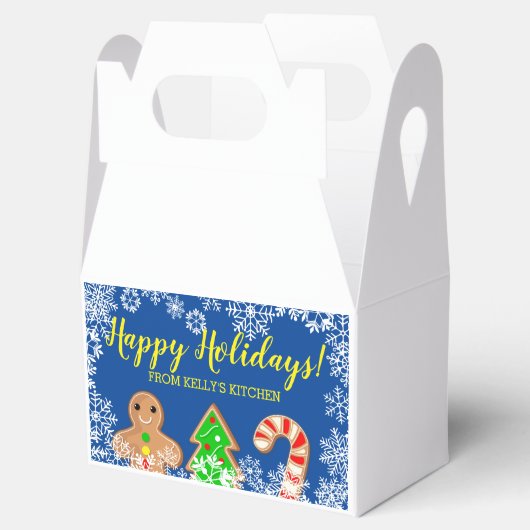 Kerst vakantie gepersonaliseerde cookie behandelen bedankdoosjes (Geopend)