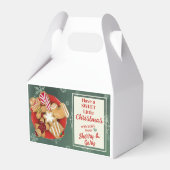 Kerst vakantie gepersonaliseerde cookie behandelen bedankdoosjes (Achterkant)