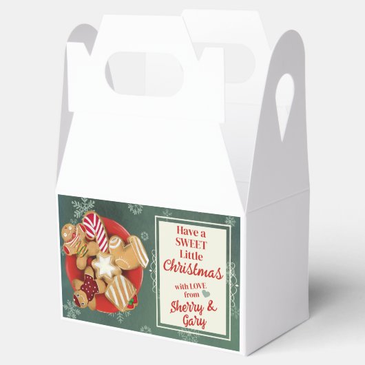 Kerst vakantie gepersonaliseerde cookie behandelen bedankdoosjes (Geopend)