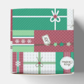 Kerst vakantie geschenken ontwerp, rode groene cad bedankdoosjes (Bovenkant)