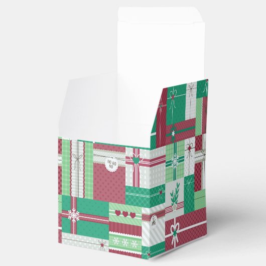 Kerst vakantie geschenken ontwerp, rode groene cad bedankdoosjes (Geopend)