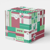 Kerst vakantie geschenken ontwerp, rode groene cad bedankdoosjes (Achterkant)