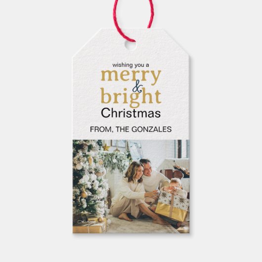 Kerst Vakantie Gift Label Gepersonaliseerde Gift L Cadeaulabel (Voorkant)