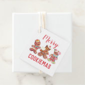 Kerst Vakantie Gingerbread Cookie Labels (In situ)