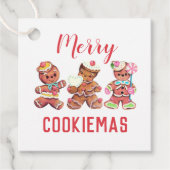 Kerst Vakantie Gingerbread Cookie Labels (Voorkant)