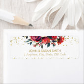 Kerst vakantie glitter retour adres labels (Insitu)