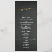 Kerst Vakantie Holly Chalkboard Wedding Menu (Voorkant)