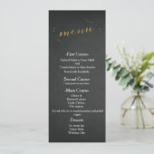 Kerst Vakantie Holly Chalkboard Wedding Menu (Staand voorkant)