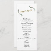 Kerst Vakantie Holly Elegant Wedding Menu Kaart (Voorkant / Achterkant)