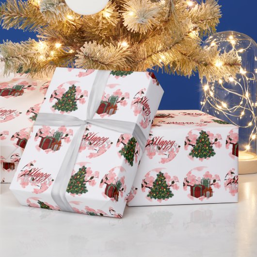 Kerst Vakantie inpakken Papier Wit (Feestdagen)