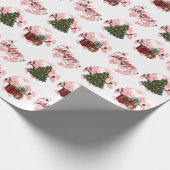 Kerst Vakantie inpakken Papier Wit (Hoek)