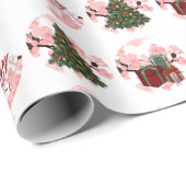 Kerst Vakantie inpakken Papier Wit (Rol Hoek)